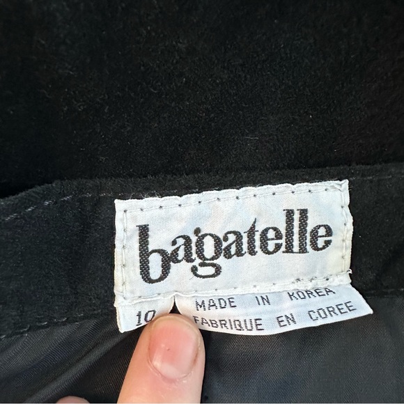 VINTAGE Bagatelle Black Leather Midi Skirt - Picture 6 of 6